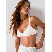 Calvin Klein Sheer Marq Lace Unlined Triangle - White