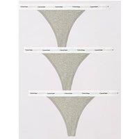 Calvin Klein 3 Pack Stretch Thong - Grey