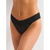 Calvin Klein Low Rise Thong - Black