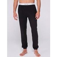 Calvin Klein Men’s Stretch Cotton Jogging Bottoms, Black (Black), S