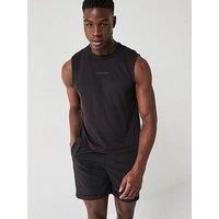 Calvin Klein Sport Ck Small Centre Logo Woven Vest - Black