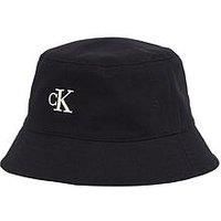 Calvin Klein Jeans Embroidered Monogram Bucket Hat - Black