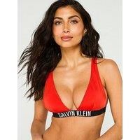 Calvin Klein Women’s Bralette Bikini Top with Removable Padding, Red (Flaming Chili), XS