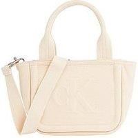 Calvin Klein Jeans Canvas Mini Tote Bag - White