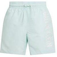 Calvin Klein Boys Medium Drawstring Swim Short - Green
