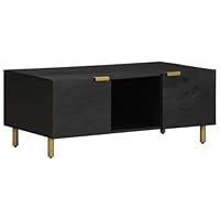 vidaXL Black Engineered Wood Coffee Table/Accent Side/Hallway End - Ample Storage, Sturdy Top, Stylish Design, Ideal for Living Room - 100 x 54 x 40 cm