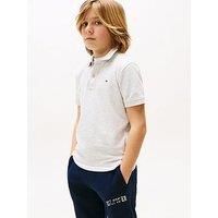 Tommy Hilfiger Boys Flag Logo Short Sleeve Polo Shirt - Grey