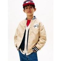 Tommy Hilfiger Boys Reversible Bomber Jacket - Beige