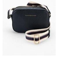 Tommy Hilfiger Women/'s TH LOGOTAPE CAMERA BAG AW0AW17450 Crossover, Blue (Space Blue Corp), OS