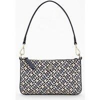 Tommy Hilfiger Jacquard Shoulder Pouch Bag - Space Blue