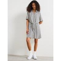 Tommy Hilfiger Short Sleeve Striped Knot Dress - Navy