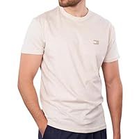 Tommy Jeans Reg Badge Men/'s Ecru T-Shirt, off-white, XL