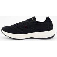 Tommy Hilfiger Knit Runner Trainer - Black
