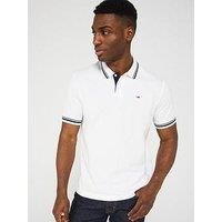 Tommy Jeans Regular Fit Tipped Polo Shirt - Beige