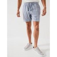 Tommy Jeans Textured Stripe Beach Shorts - Blue