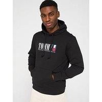 Tommy Jeans Mens Tjm Reg Rwb Dna Graphic Dm0dm22144 Pullover Hoodie, Black (Black), XL UK