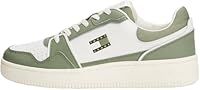 Tommy Jeans Men/'s TJM Retro Basket Em0em01610 Low Top, White (Ecru/Aruba Green), 7 UK
