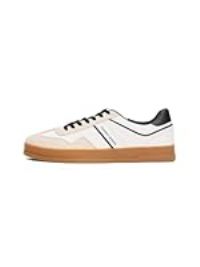 Tommy Hilfiger The Greenwich Men/'s Leather Trainers, ivory, 26.0 cm