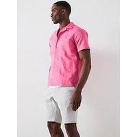 Tommy Hilfiger Men/'s Linen Blend Solid S/S RF Shirt MW0MW41296 S/S Shirt, Pink (Vintage Rosy), XXL