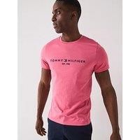Tommy Hilfiger Linear Logo T-Shirt - Pink