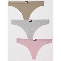 Tommy Hilfiger 3 Pack Thongs - Grey