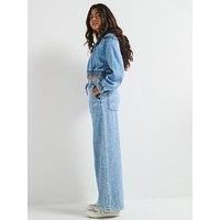 Tommy Jeans Wide Leg Drawstring Trousers - Blue