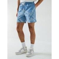 Tommy Jeans Loose Elasticated Waist Paisley Shorts - Light Blue