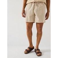 Tommy Jeans Stripe Seersucker Beach Shorts - Natural