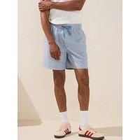 Tommy Jeans Stripe Seersucker Beach Shorts - Light Blue