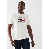 Tommy Hilfiger Americana Embroidered Flag T-Shirt - Off White