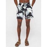 Tommy Hilfiger Mercer 7In Banana Leaf Printed Shorts - Navy
