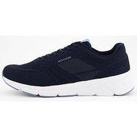 Tommy Hilfiger Men’s Modern Comfort Knit Runner Trainers with Logo, Blue (Desert Sky), 8