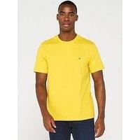 Tommy Hilfiger Regular Fit Essential Flag Logo T-Shirt - Yellow