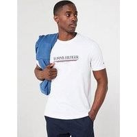 Tommy Hilfiger Men’s Short Sleeve Brand Love Cotton T-Shirt, White (White), XXL