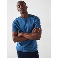 Tommy Hilfiger Men’s Short Sleeve Round Neck Seasonal Solid T-Shirt, Blue (Aegean Sea), XXL