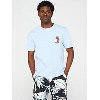 Tommy Hilfiger Palm Tree Label T-Shirt - Light Blue