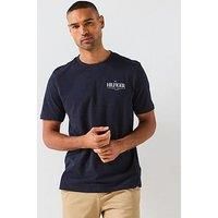 Tommy Hilfiger Men’s Short Sleeve Regular Fit Stack T-Shirt, Blue (Desert Sky), XL