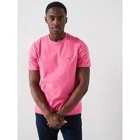 Tommy Hilfiger Men’s Short Sleeve Round Neck Seasonal Solid T-Shirt, Pink (Vintage Rosy), L