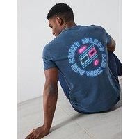 Tommy Jeans Neon Lights Back Graphic T-Shirt - Navy