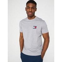 Tommy Jeans Regular Fit Flag Graphic Back Print T-Shirt - Grey