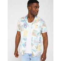 Tommy Jeans Aop Poplin Camp Short Sleeve Shirt - Multi