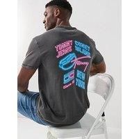 Tommy Jeans Neon Lights Back Graphic T-Shirt - Black