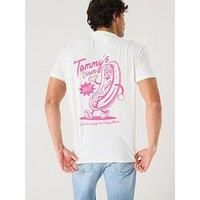 Tommy Jeans Regular Fit Novelty Fair Back Print T-Shirt - White
