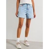 Tommy Jeans Mom Fit Denim Shorts - Blue