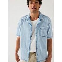 Tommy Jeans Bowler Denim Short Sleeve Shirt - Light Wash