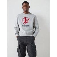 Tommy Jeans Monogram Logo Crew Sweat - Grey