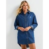 Tommy Jeans Relaxed Shirt Dress - Blue