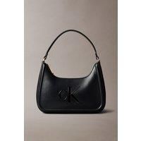 Calvin Klein Women’s Bold Small Shoulder Bag with Logo, Black (Black), One Size