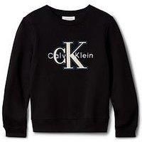 Calvin Klein Jeans Boys Festive Mono Sweatshirt - Black
