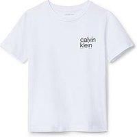 Calvin Klein Jeans Boys Reg Ck Small Graphic Short Sleeve T-Shirt - White